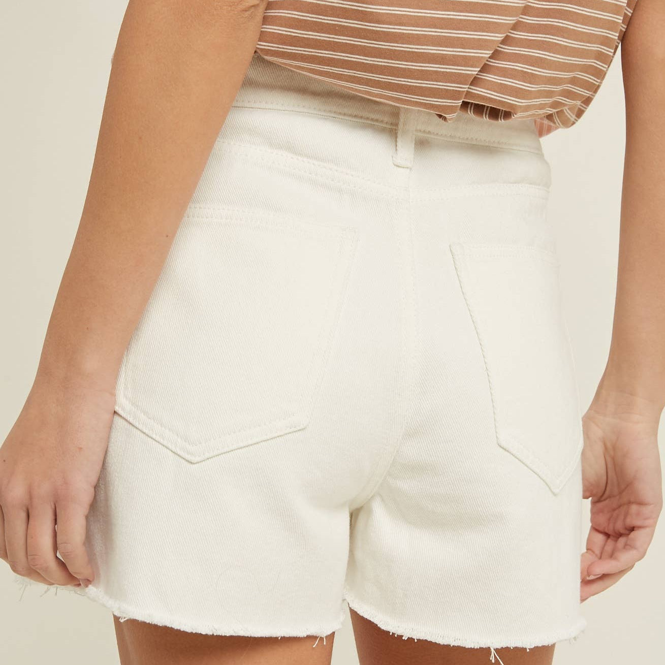 Distressed Denim Shorts