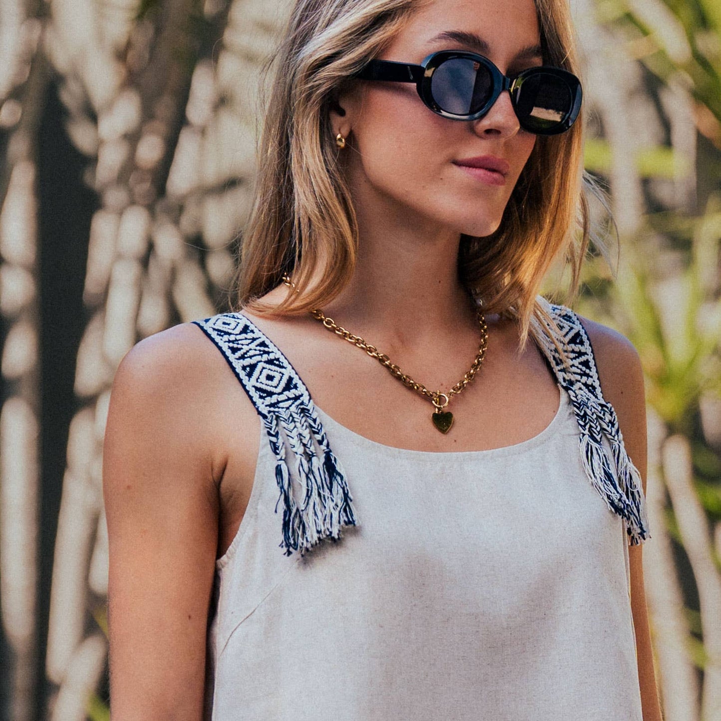 Linen Tassel Tank