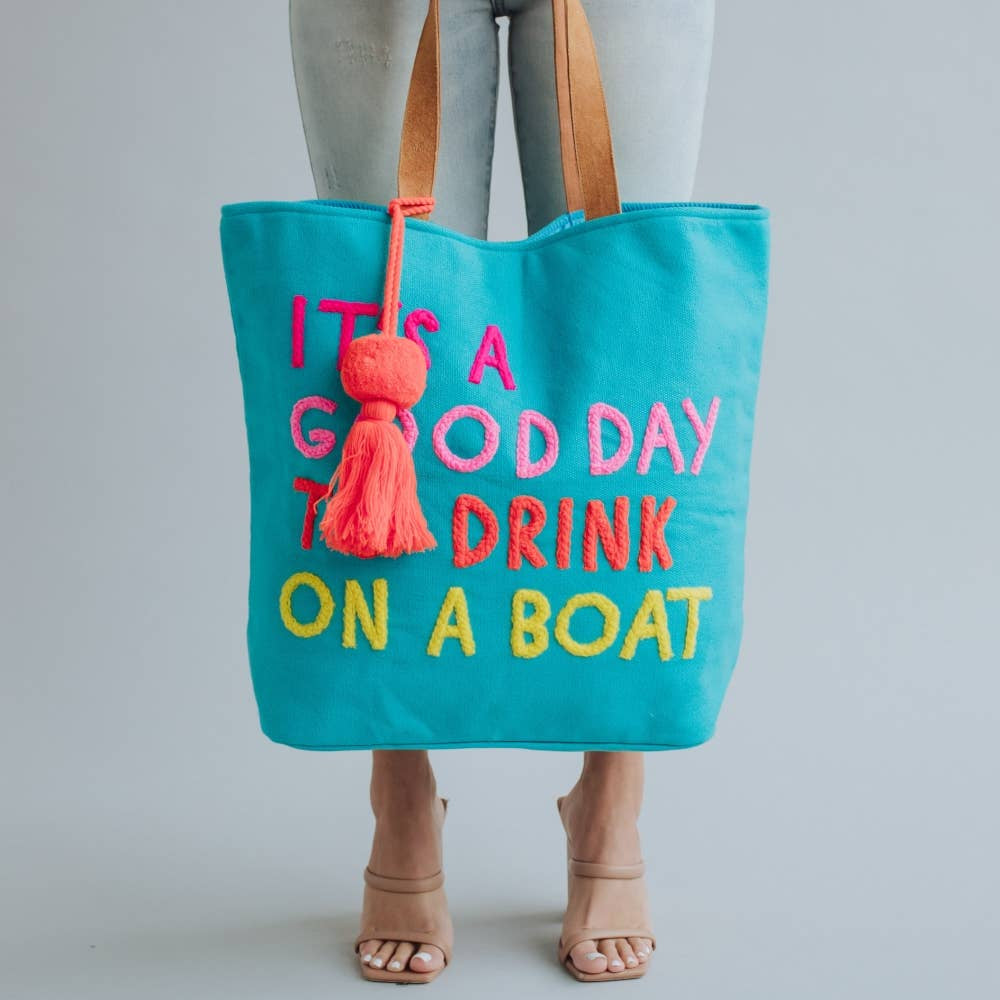 Drink On A Boat Tote Bag