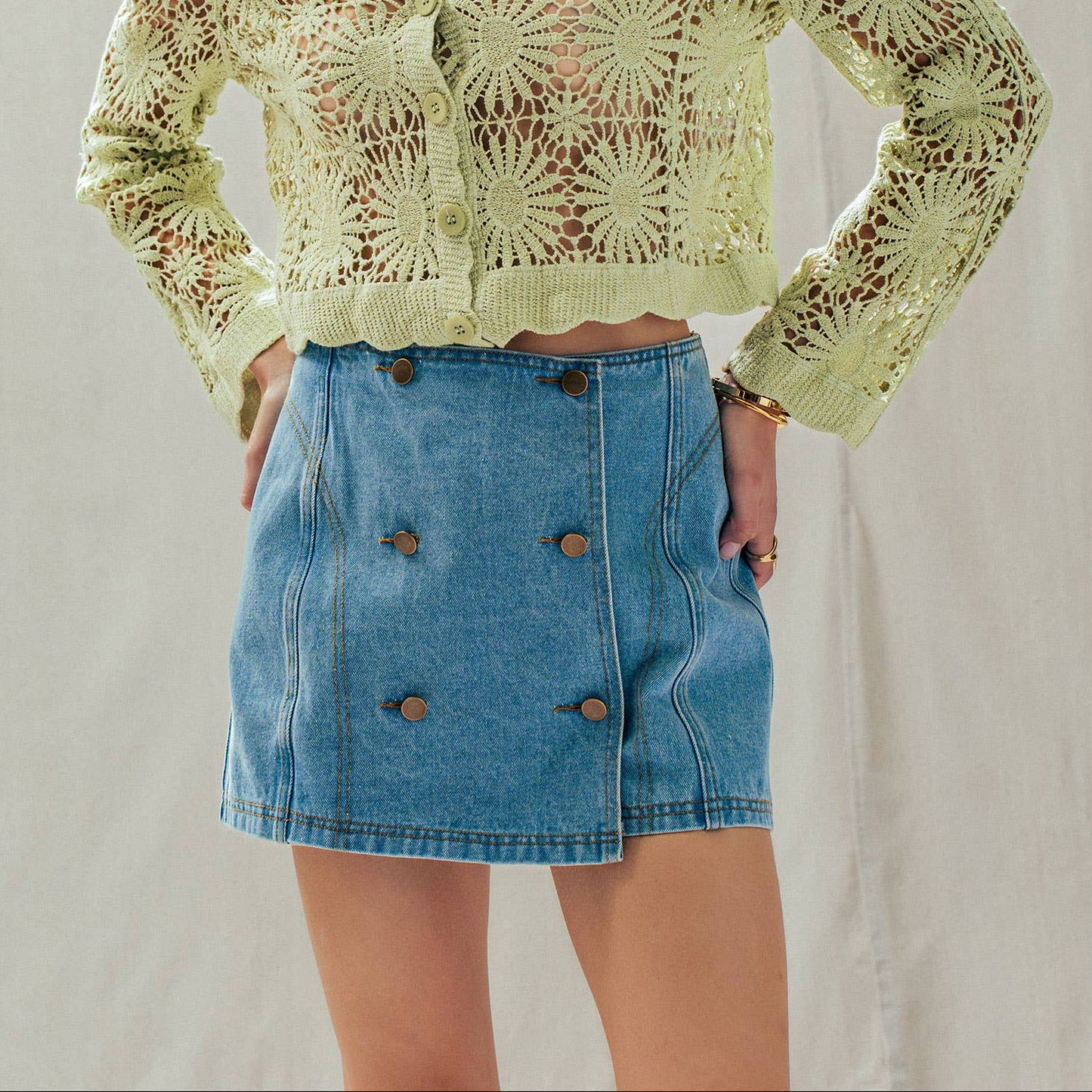Retro Denim Skort
