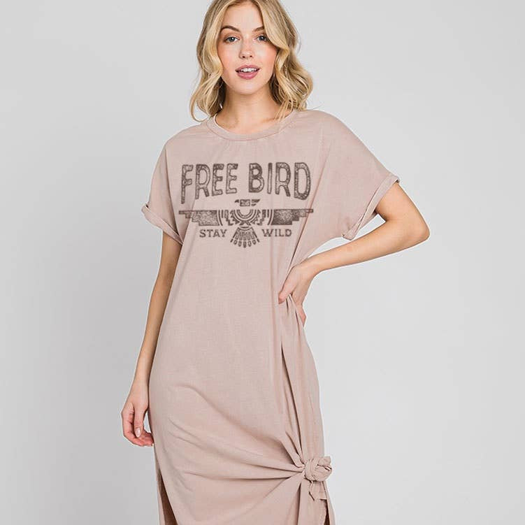 Free Bird T-Shirt Dress