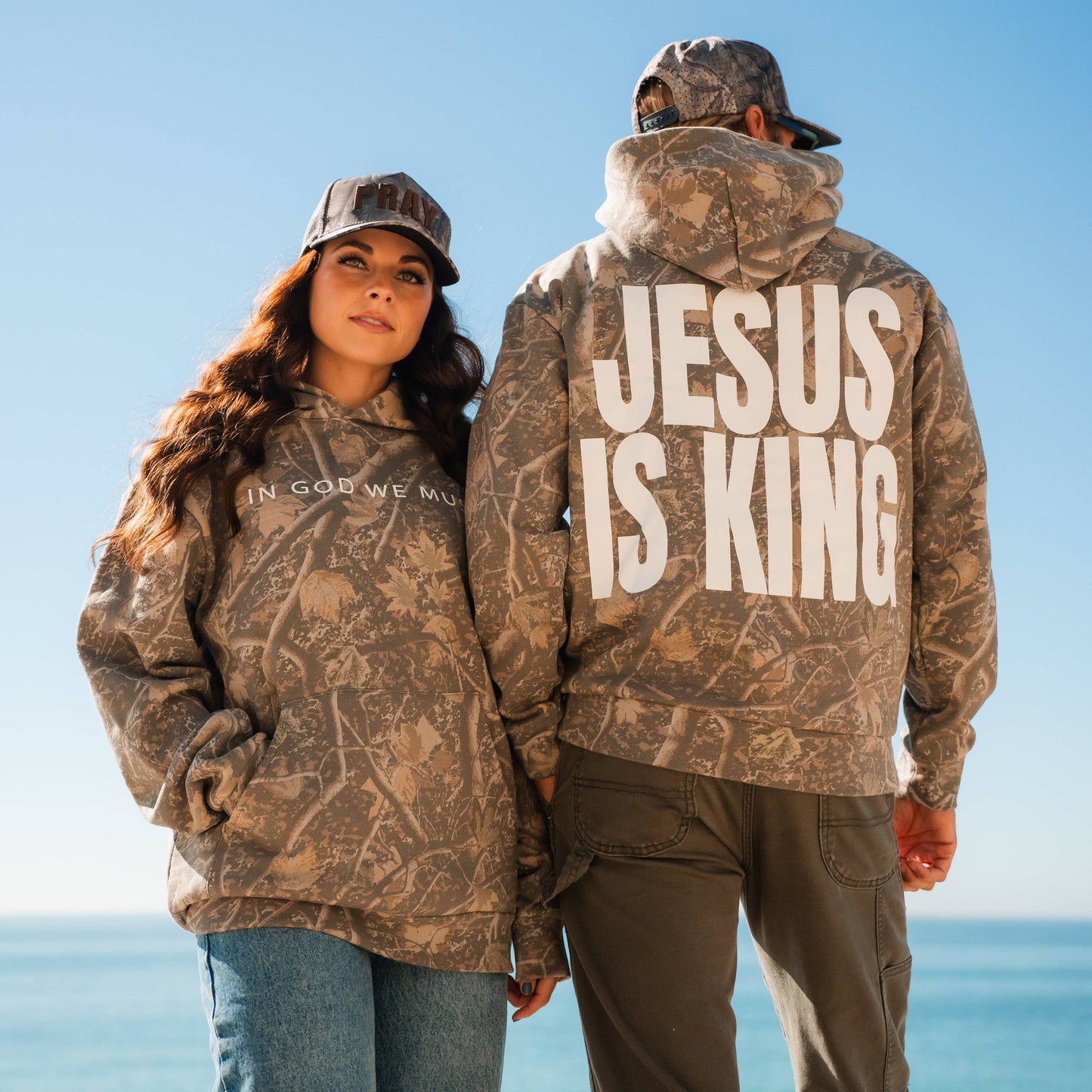 Jesus is King Camo Hoodie