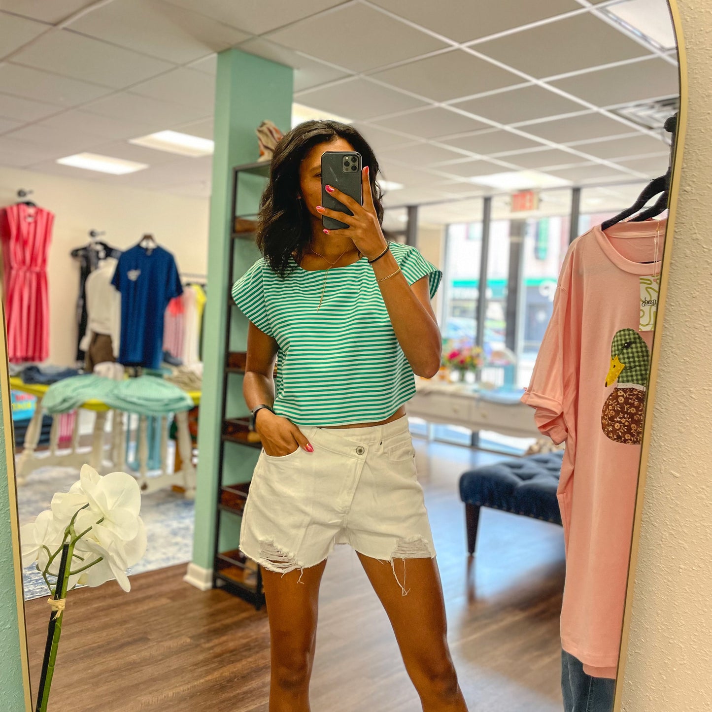 Striped Dolman Sleeve Top