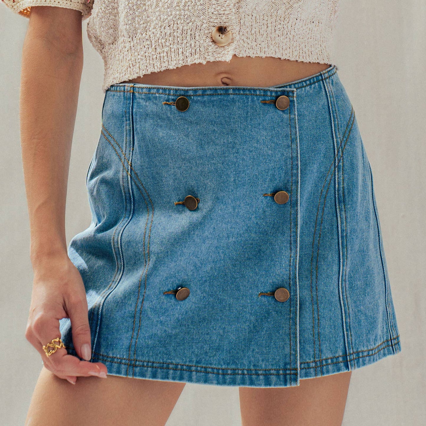 Retro Denim Skort