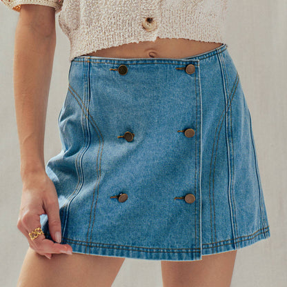 Retro Denim Skort