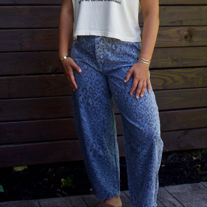 Leopard Relaxed Straight Pants