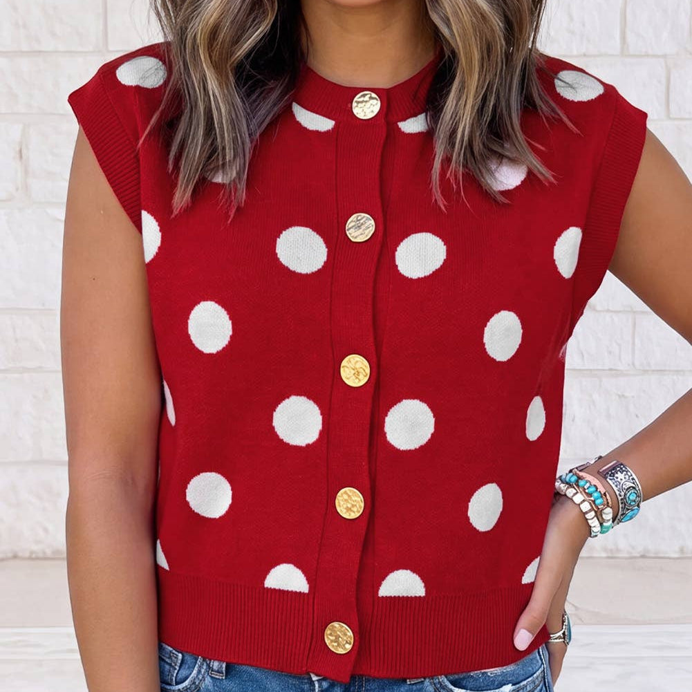 Polka Dot Sweater Vest