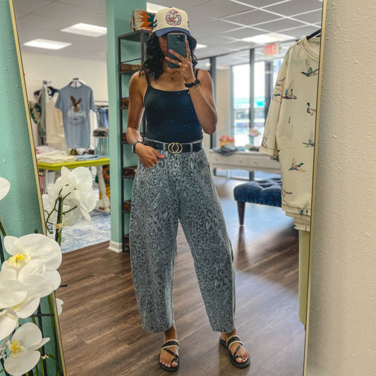 Leopard Relaxed Straight Pants