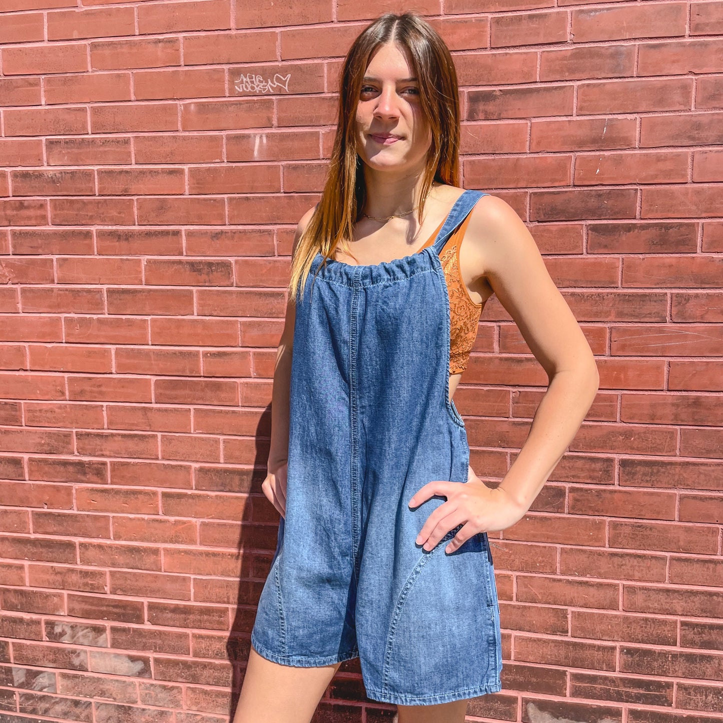 Denim Romper