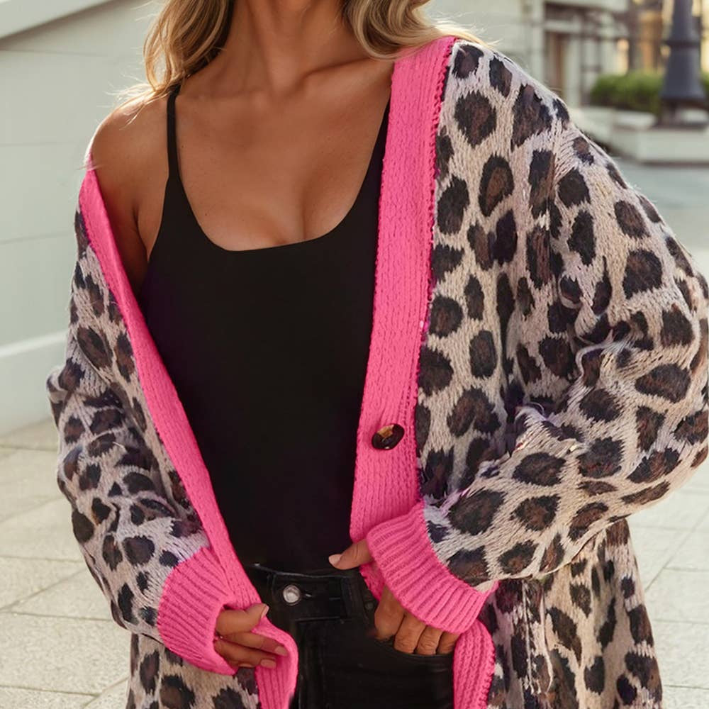 Leopard Button Down Cardigan