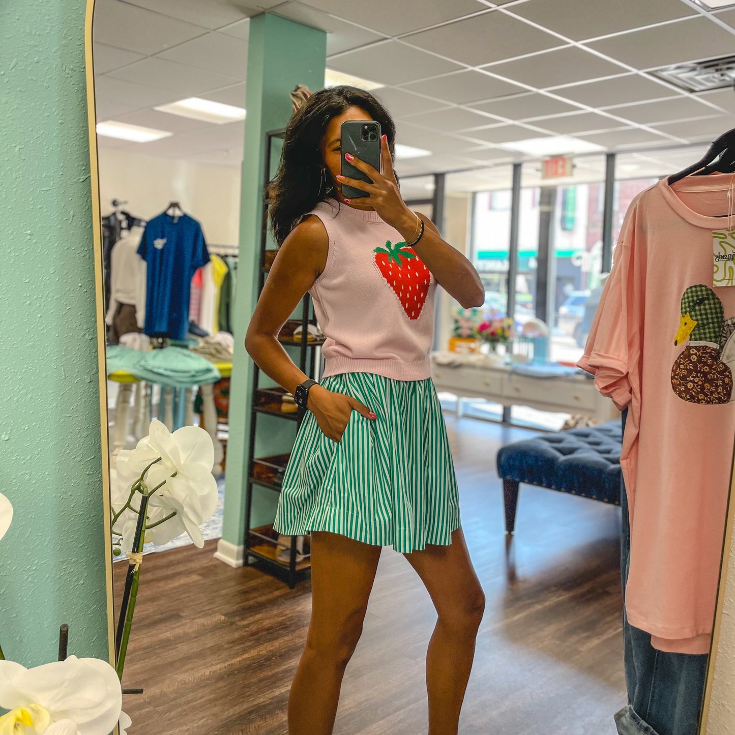 Striped Dolman Skirt