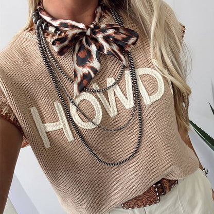 HOWDY Short Sleeve Sweater