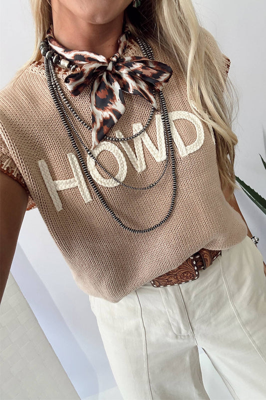 HOWDY Short Sleeve Sweater