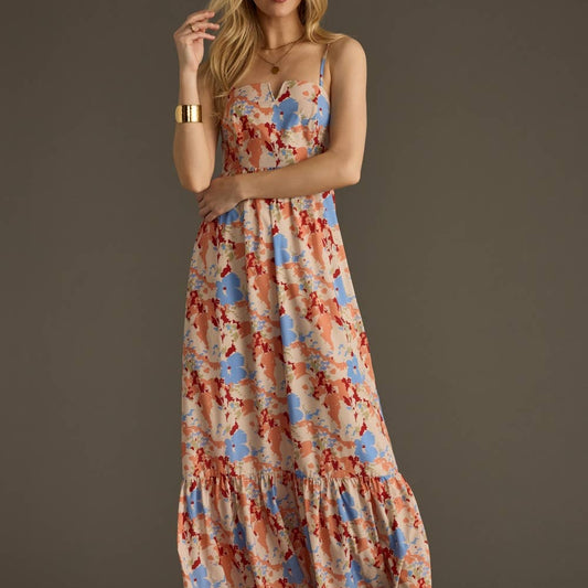Silk Floral Maxi Dress