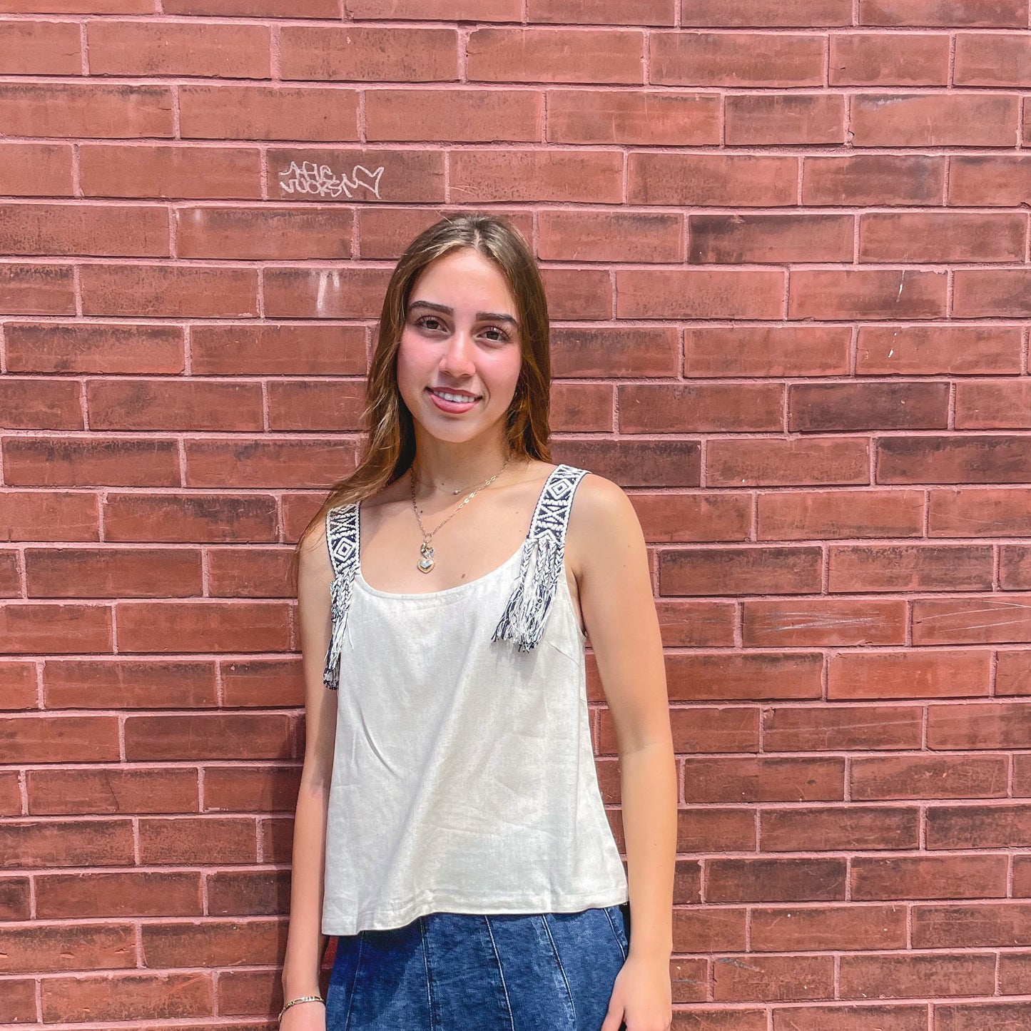 Linen Tassel Tank