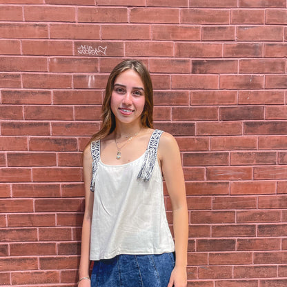 Linen Tassel Tank