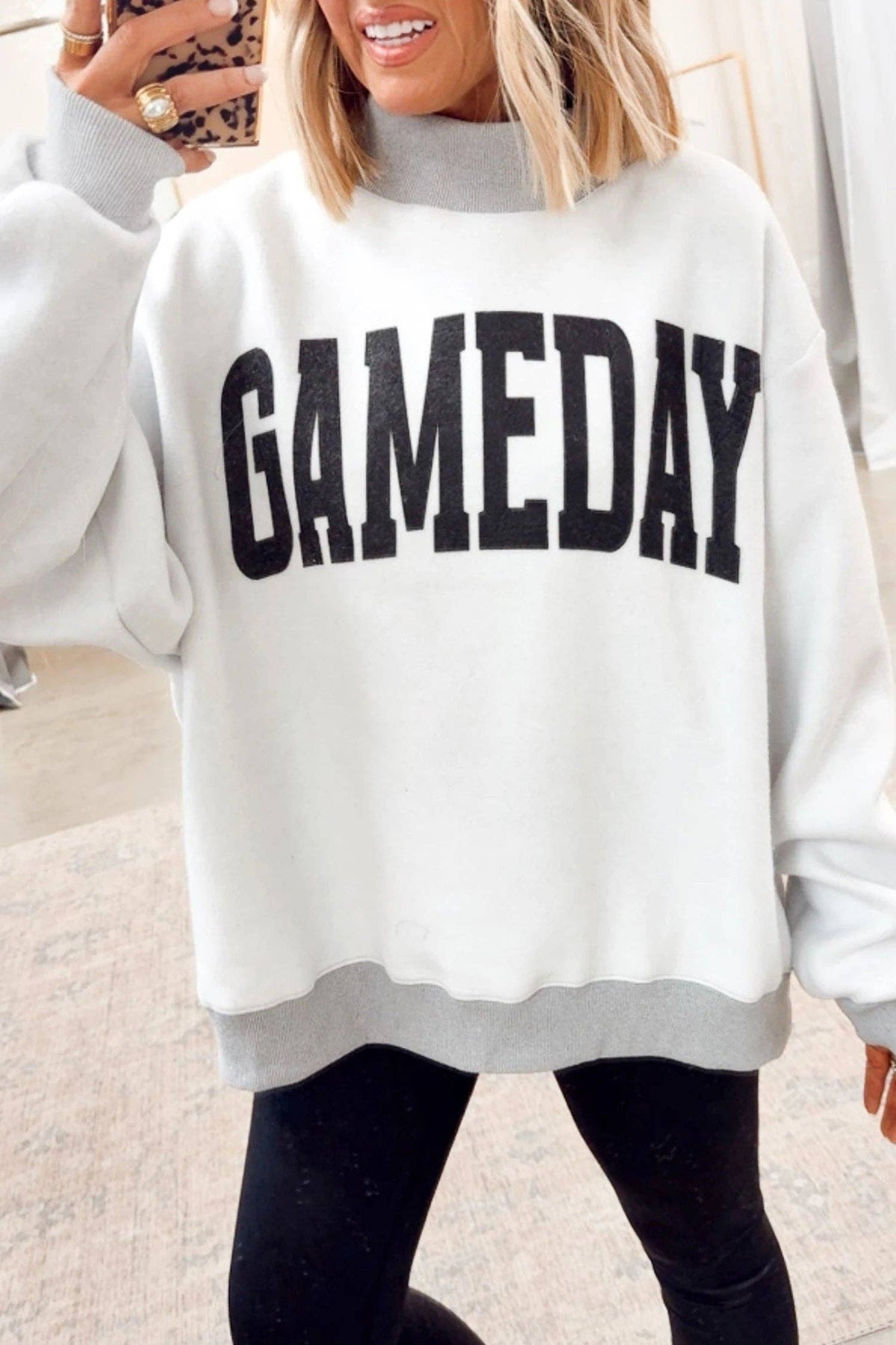 Reversible Game Day Mock Neck