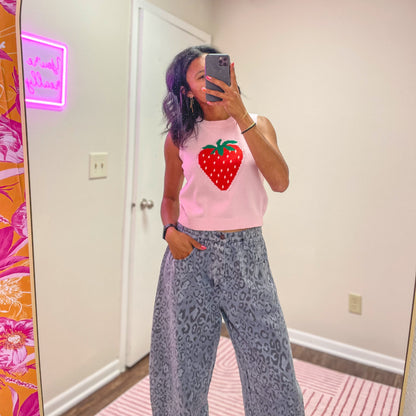 Strawberry Knit Top
