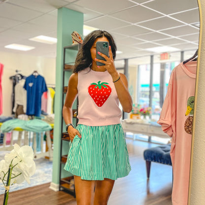 Strawberry Knit Top