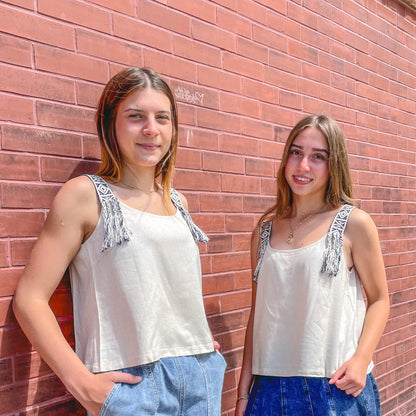 Linen Tassel Tank