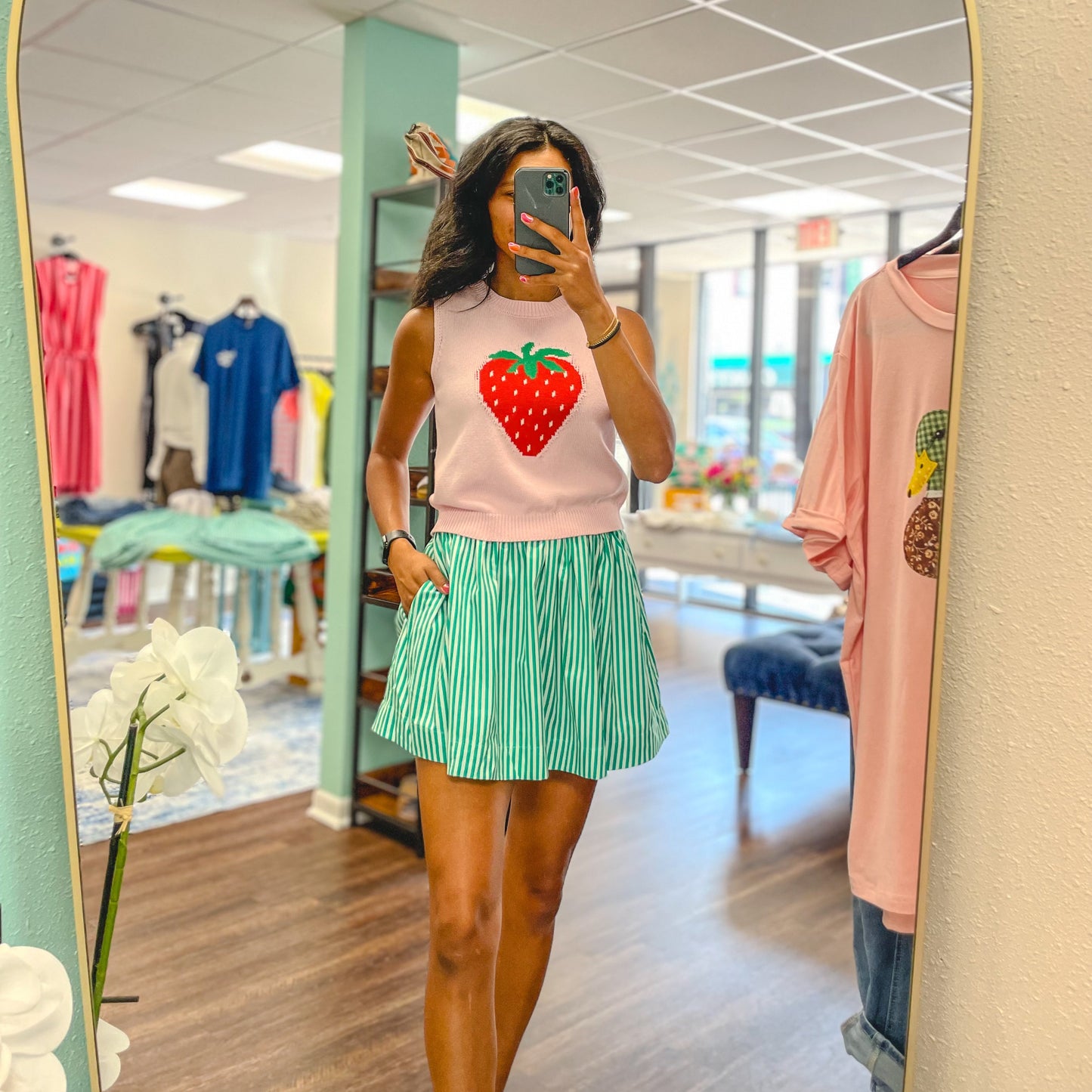 Striped Dolman Skirt