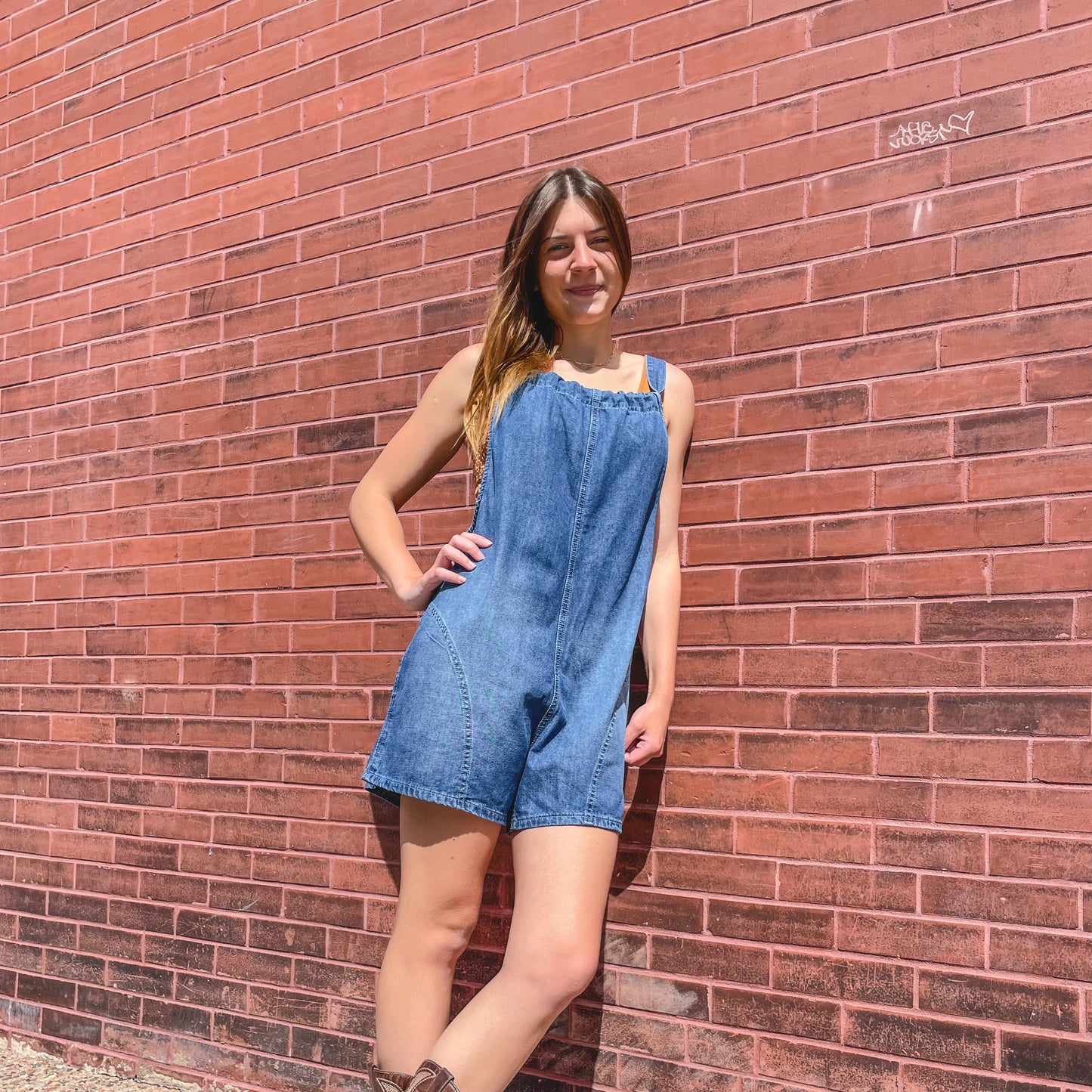 Denim Romper