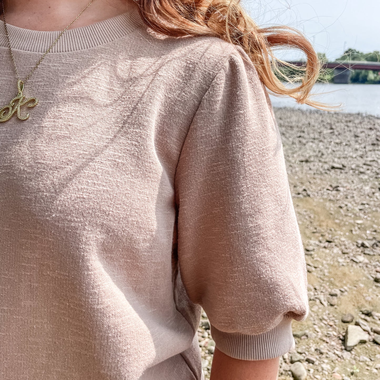 Puff Short Sleeve Crew Neck