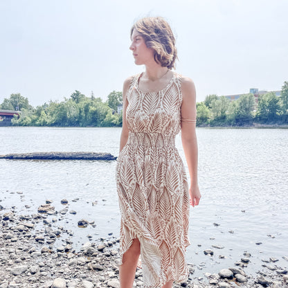 Sleeveless Smocked Waist Dress