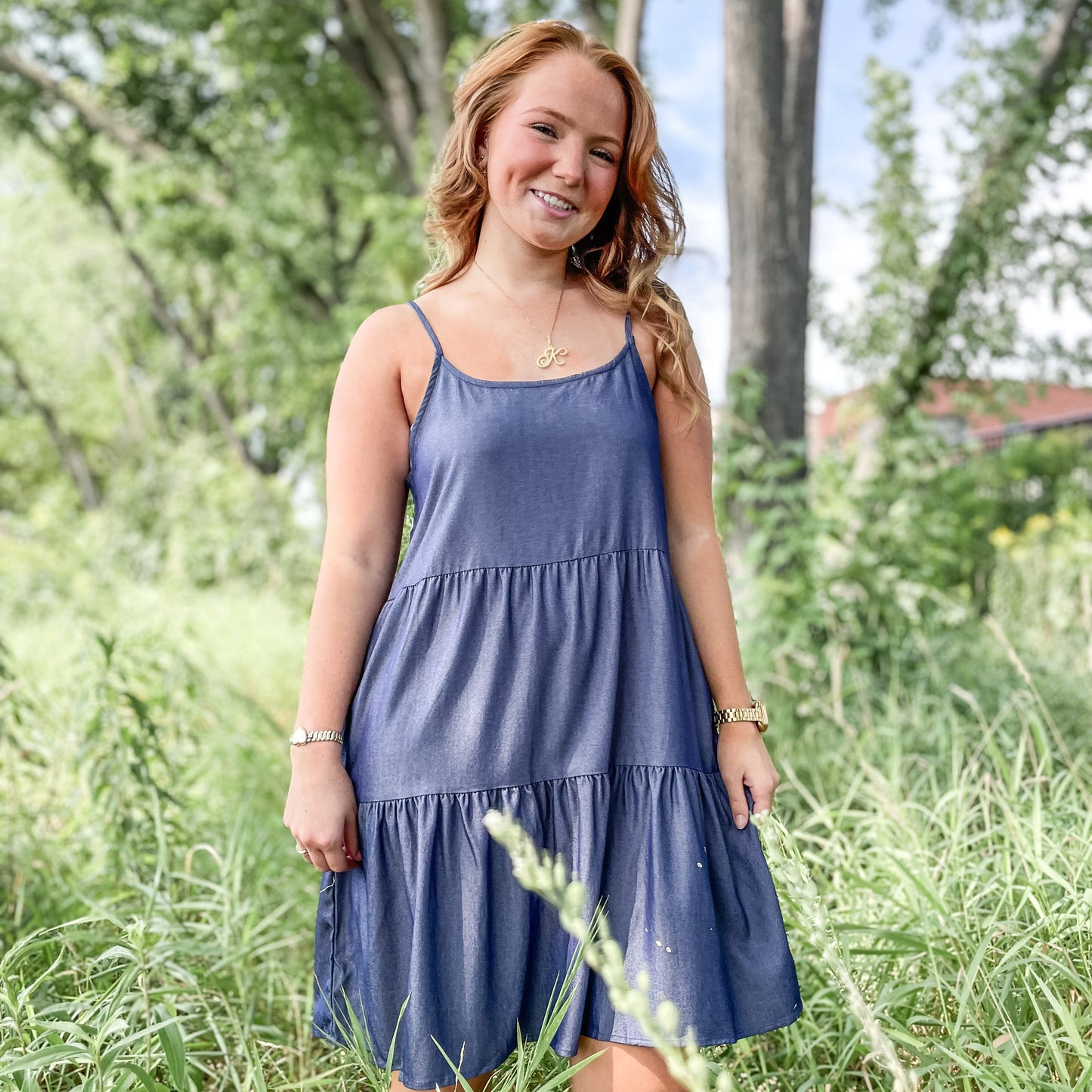 Tiered Midi Dress