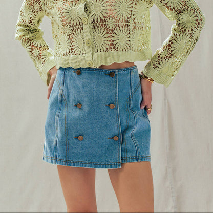 Retro Denim Skort