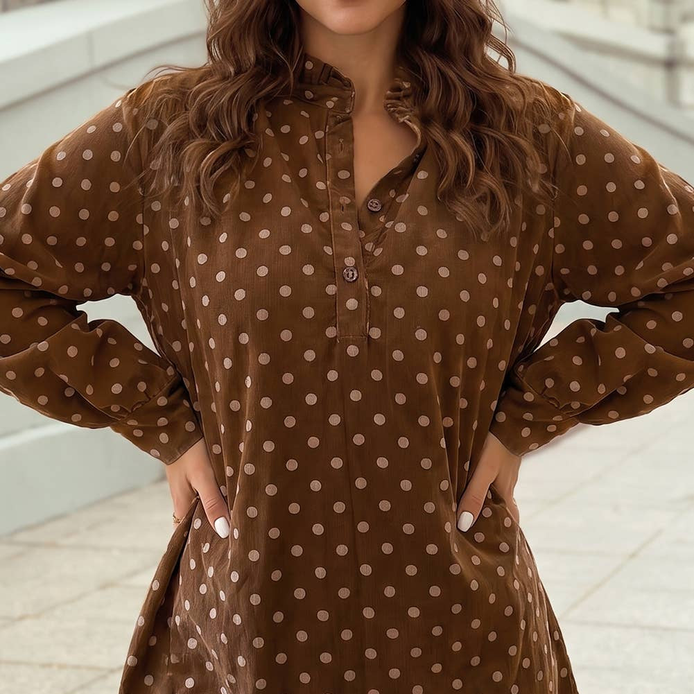 Polka Dot Button Dress