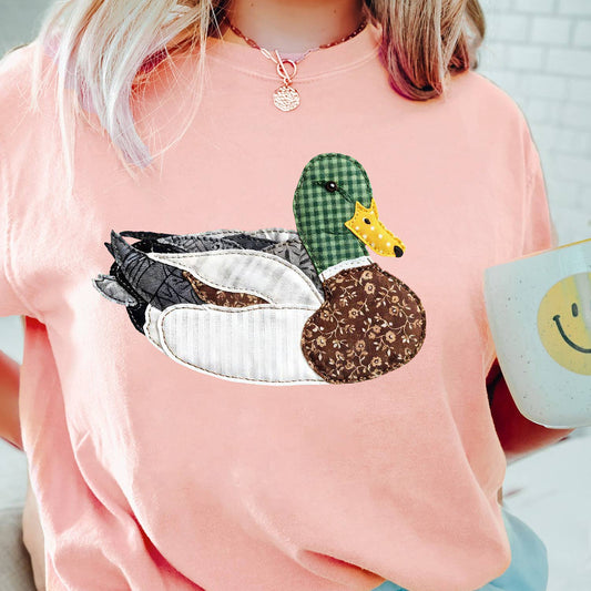Quilted Mallard Pink Tee