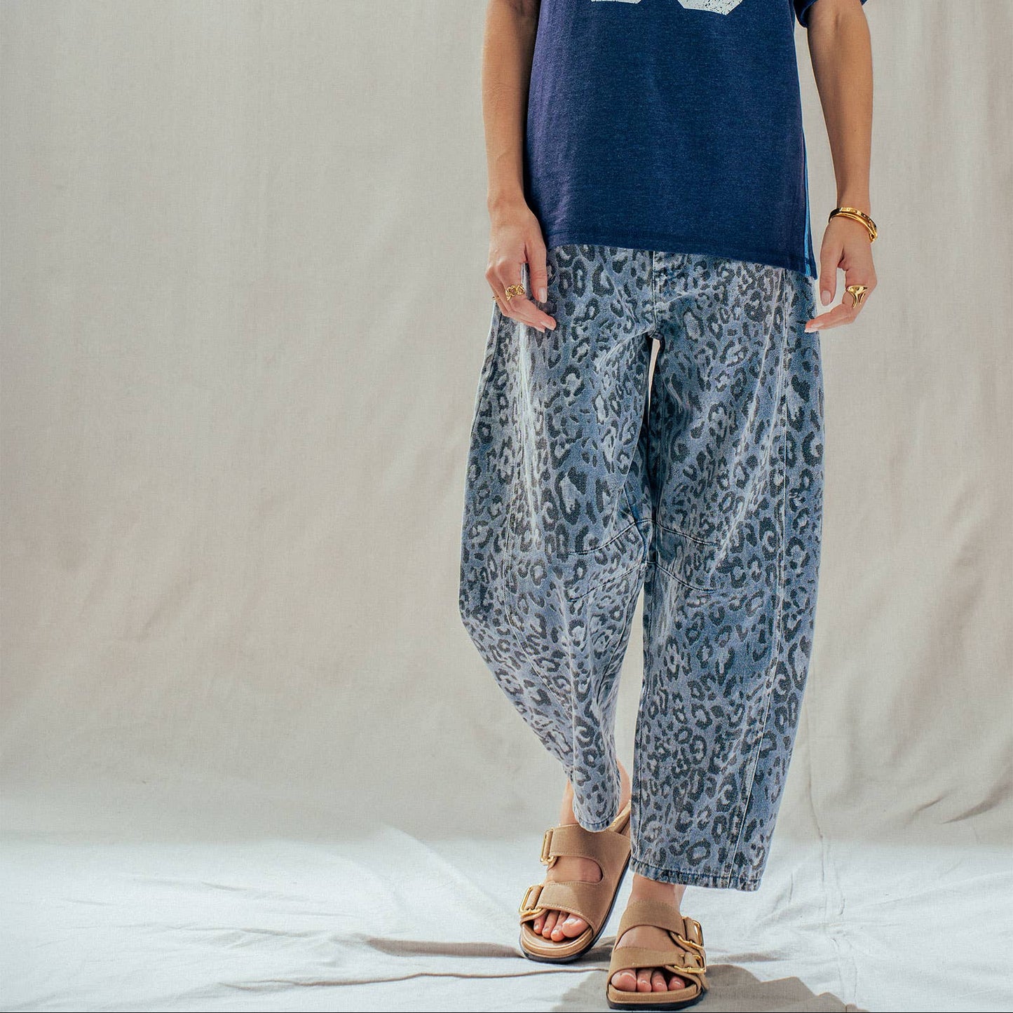 Leopard Relaxed Straight Pants