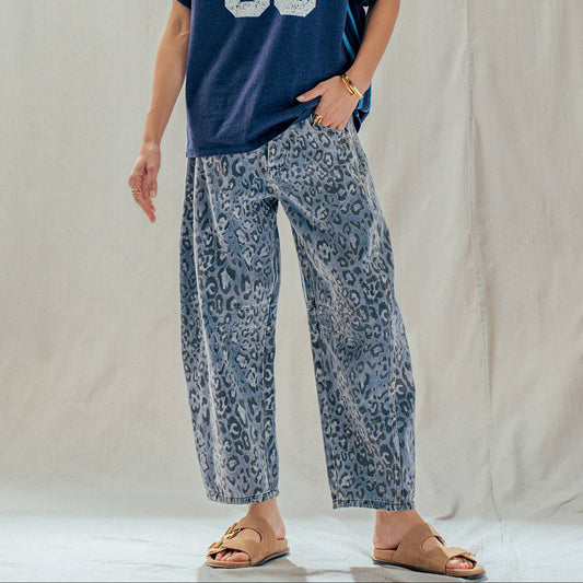 Leopard Relaxed Straight Pants